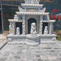 绍兴芝麻白中国黑石材套墓 花岗岩墓碑