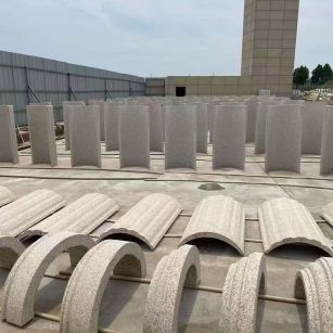 绍兴黄金麻别墅柱皮 异形 线条定制