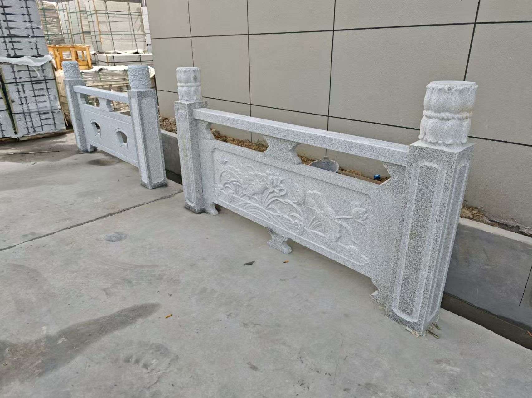 绍兴芝麻白河道栏杆 石材栏杆