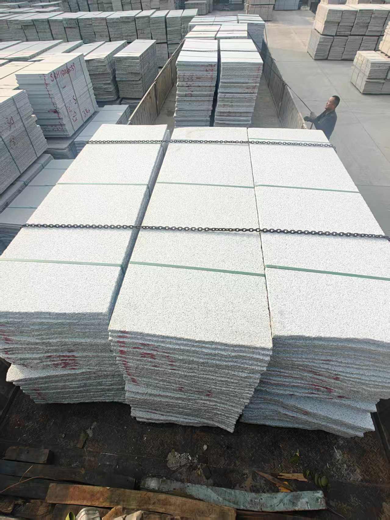 绍兴芝麻白毛板，石材毛板