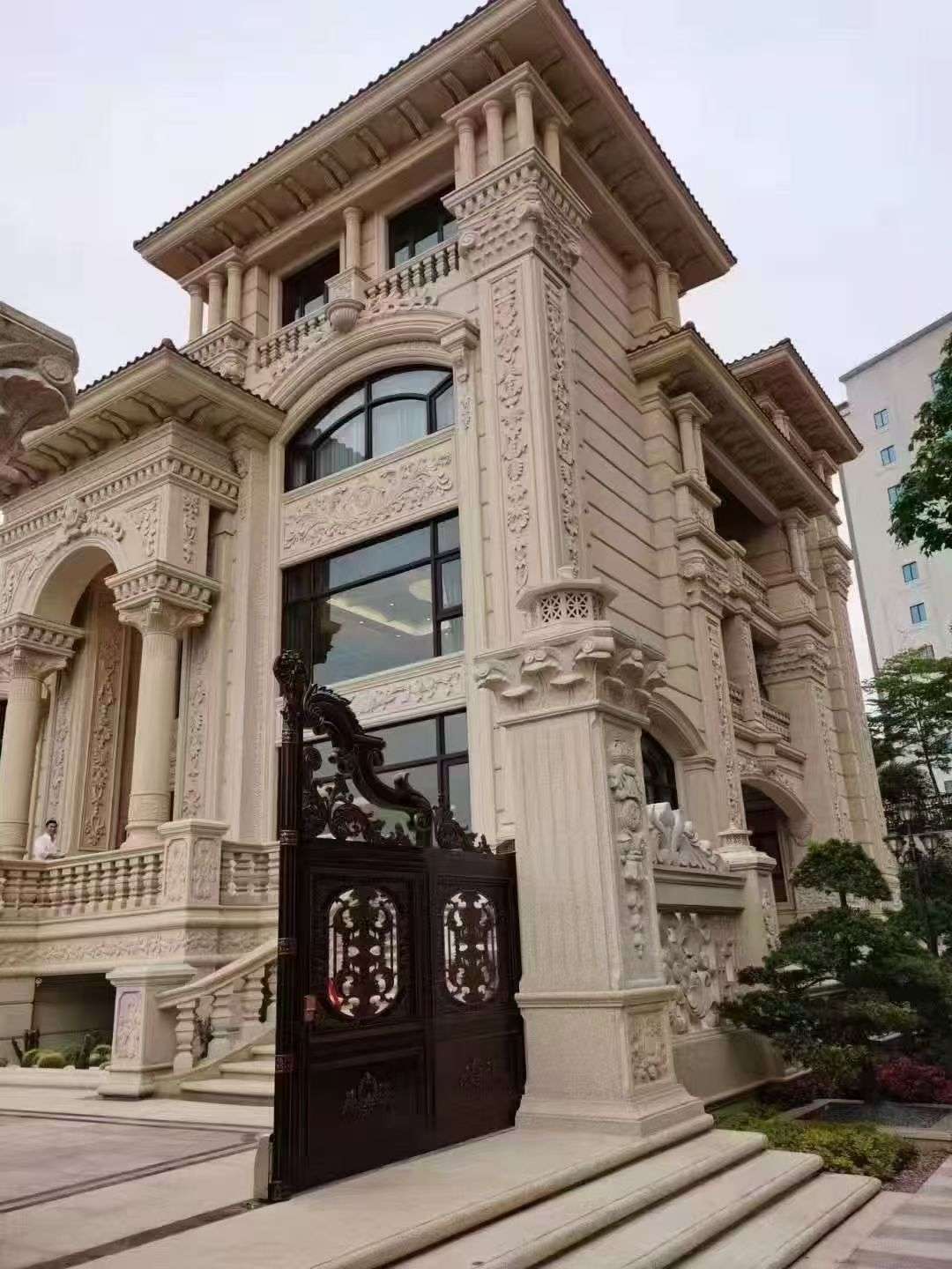 绍兴黄金麻别墅外墙异形定制