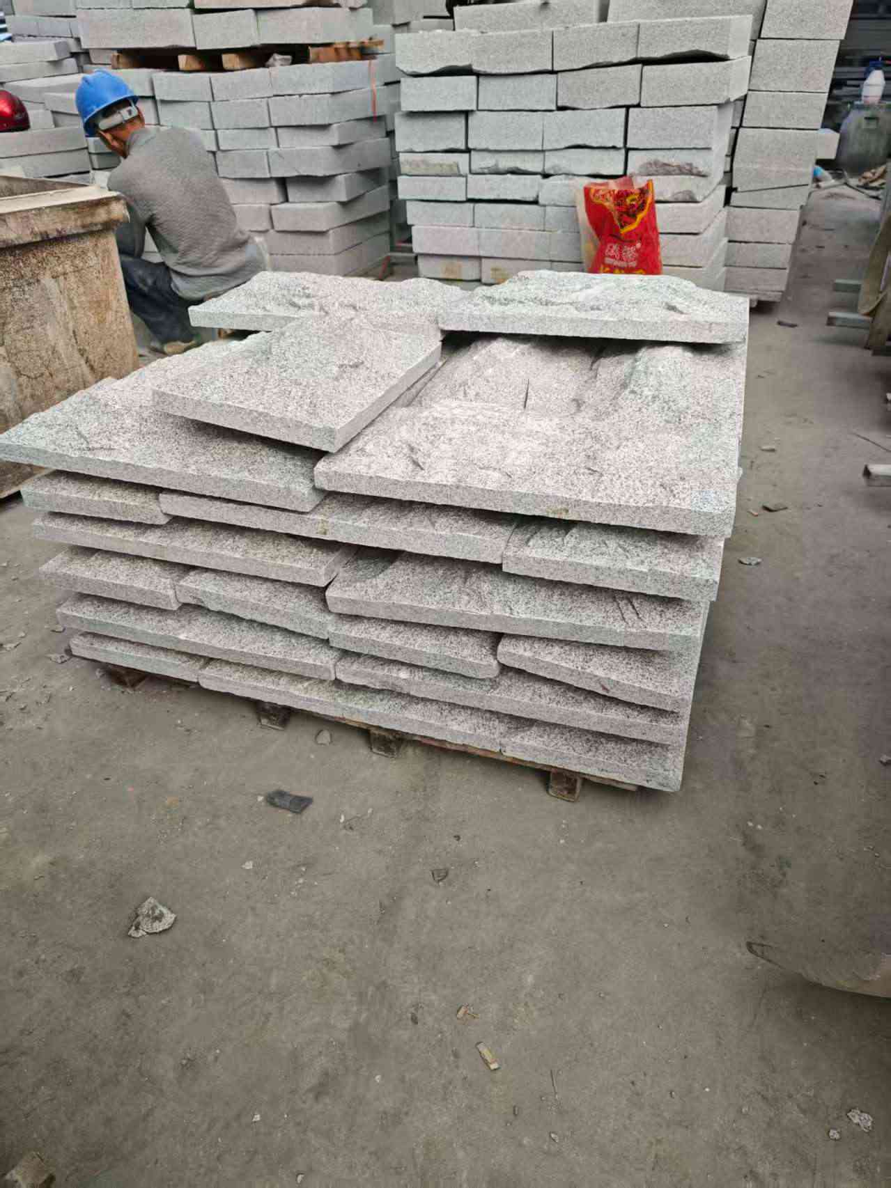 绍兴芝麻白蘑菇石，自然面