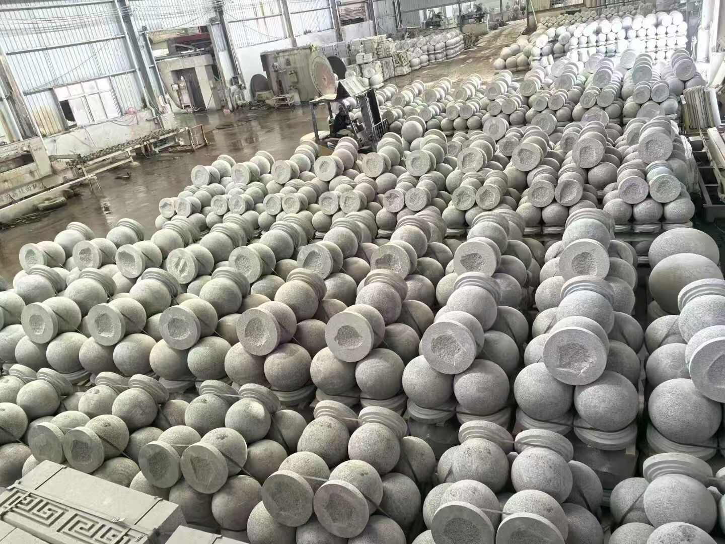 绍兴芝麻白圆球 石球 挡车球
